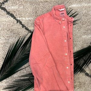ZARA CORAL DENIM SHIRT